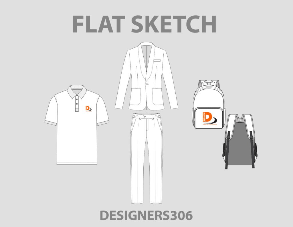 Clothing Flat Vector sketch Mockup