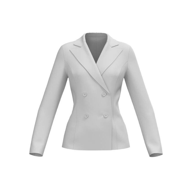 Women Double breast Coat 3D Mockup